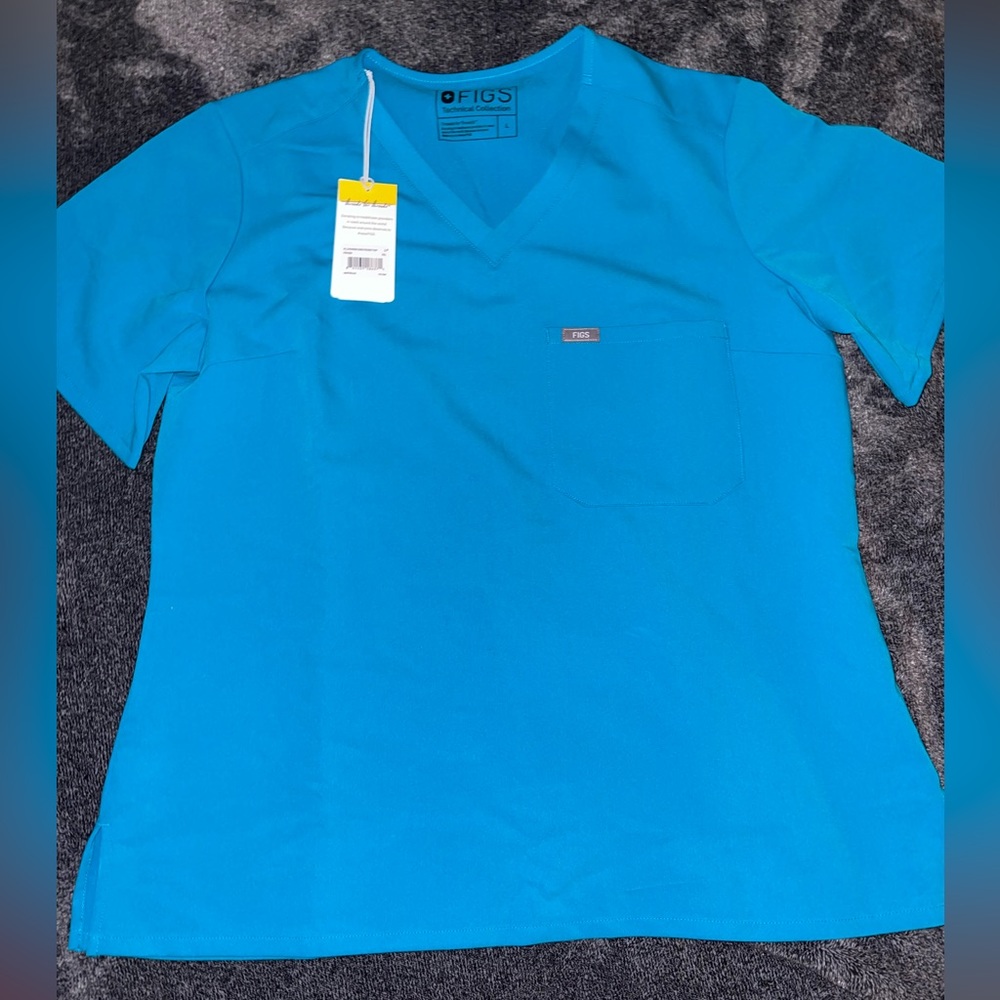 Teal Figs Scrub Top